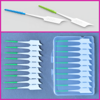 Soft tip silicone rubber interdental brushes